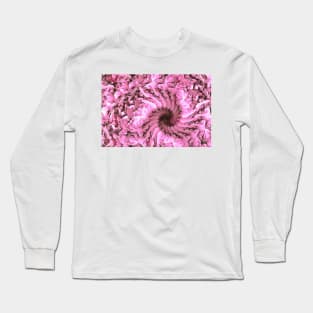 Whirly Swirl of Pink Petals Long Sleeve T-Shirt